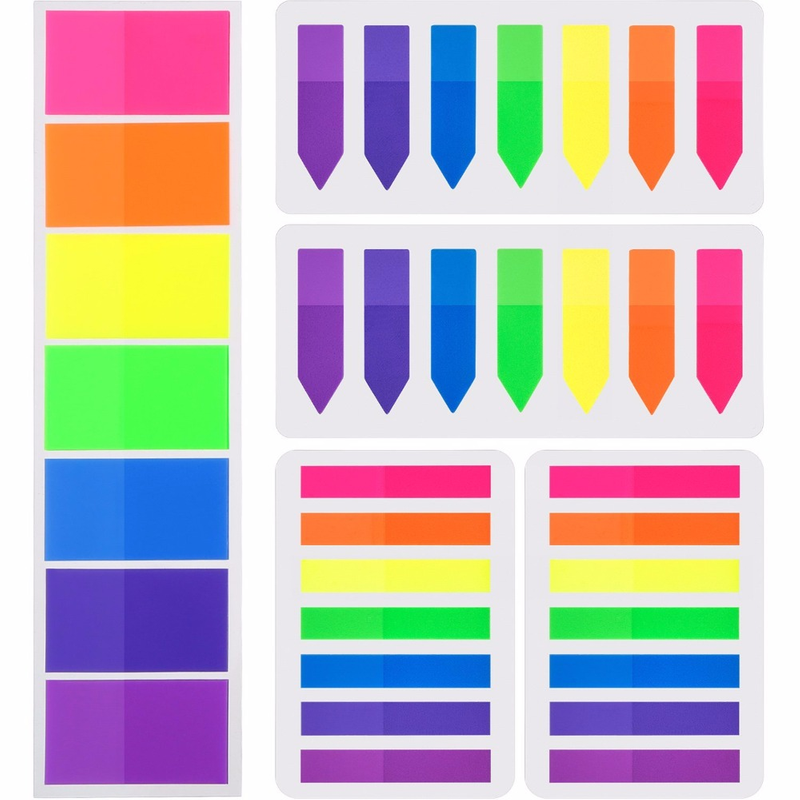 Colorful Sticky Notes Set Pet Page Marker Custom OEM Printed Plastic Cute Sticky Page Marker