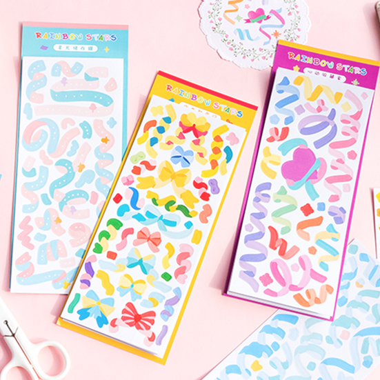 Kiss Cut Rainbow Series Custom Stickers 
