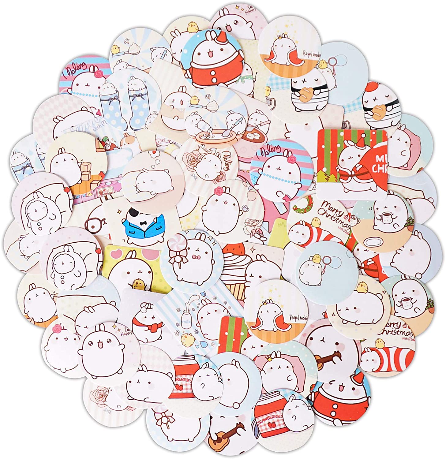 Cute Molang Rabbit Animal Stickers Kawaii Stickers