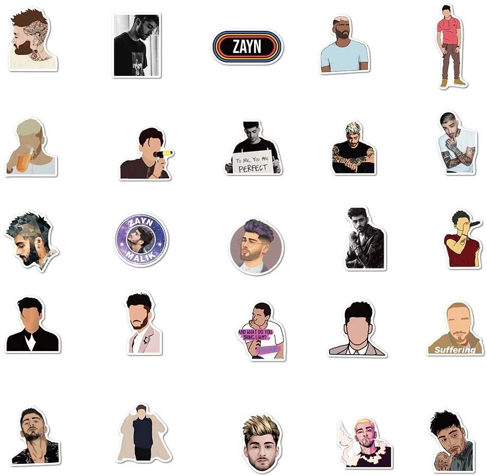 Singer Zayn Malik Stickers Waterproof Laptop Skateboard Die Cut Sticker