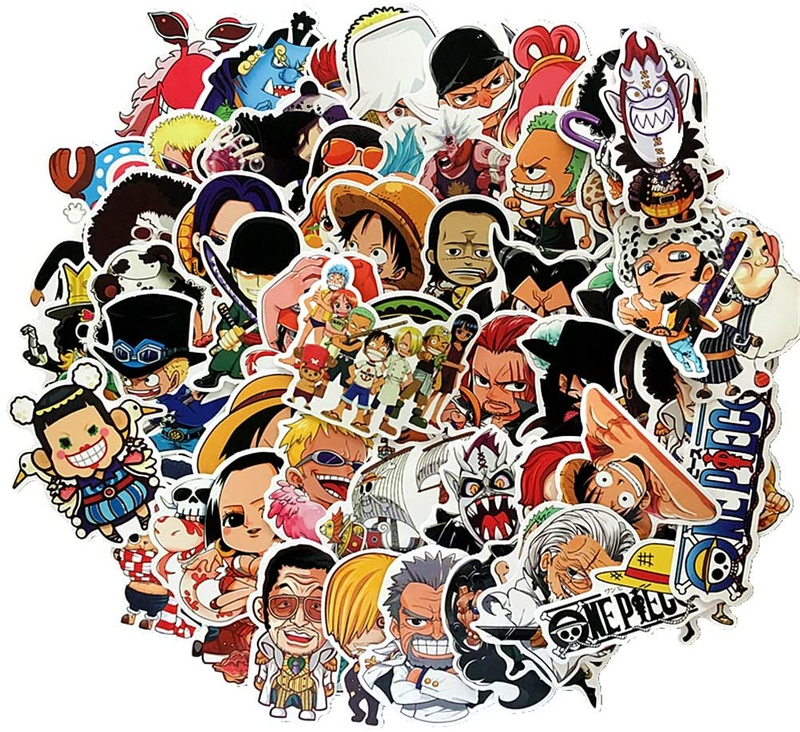 Aesthetic One Piece Anime Stickers Waterproof for Laptops