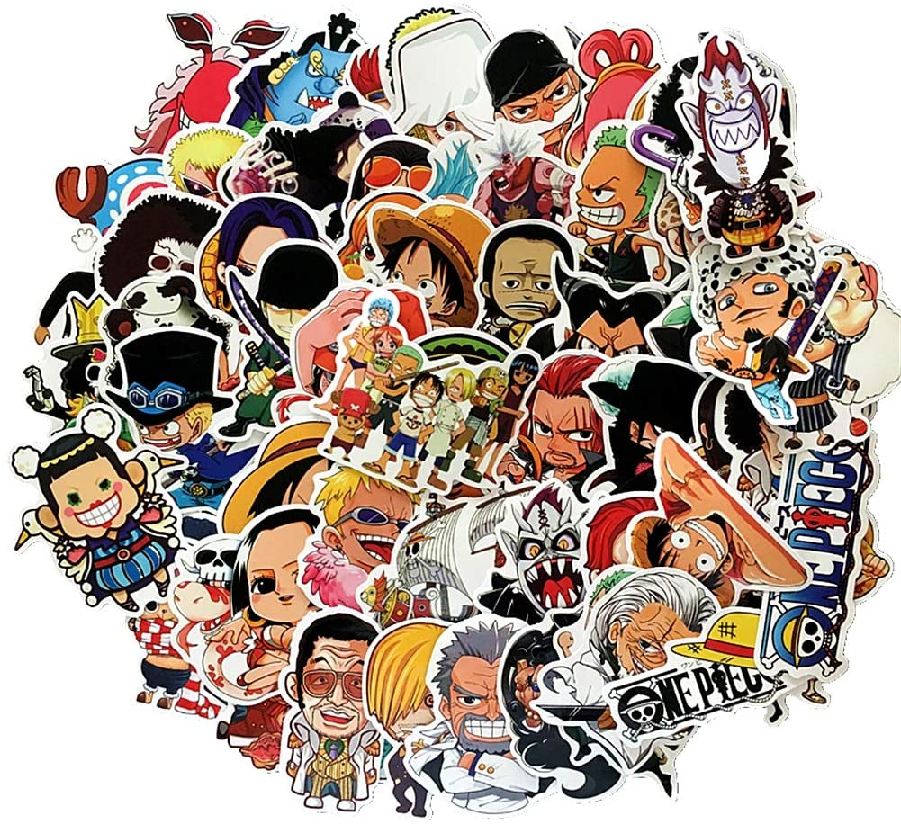 Aesthetic One Piece Anime Stickers Waterproof for Laptops