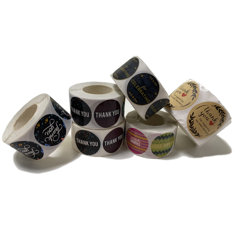 Adheseive Clear Thank You Stickers for Small Business