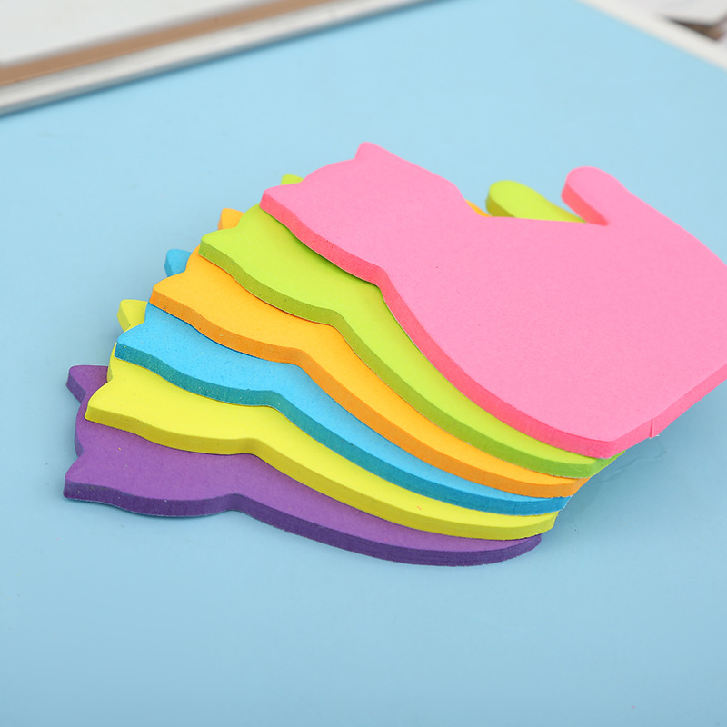 Cute Cat Sticky Notes 8 Bright Colorful Sticky Pad 75 Sheets Pad Self-Sticky Note Pads for School