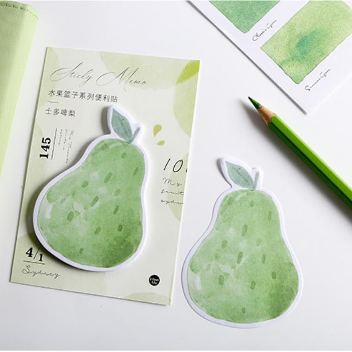 Fruit Shape Orange Watermelon Pear Peach Pear Self Adhesive Notepad Paper Sticky Note