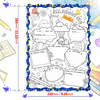 Kid DIY Coloring Big Write-and-Read Learning Posters Read All About Me Fill in Posters For Elementary Classroom School Supplies