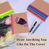 Colored Edges School Notbook for Students, Sturdy Durable Kraft Cover Exercise Book Notebooks for Primary