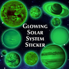 3D Self-Adhesive Glow in The Dark Nine Planet Solar System Glowing Stickers 