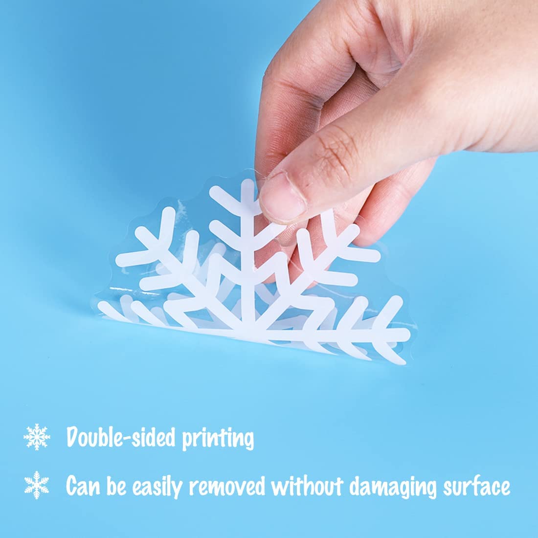 White Snowflakes Window Clings New Year Merry Christmas Decorative Stickers