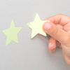 Glow in The Dark Stars Circles 3d Wall Stickers with Crescent Moon Realistic Moon