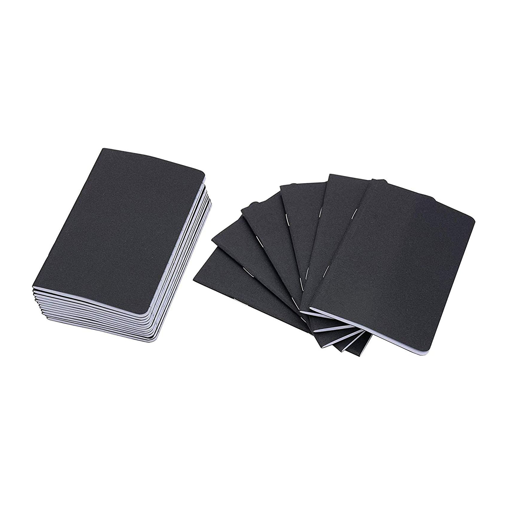 5.5 Inch X 3.5 Inch 32 Sheets Small Pocket Black Cover Pocket Notebook