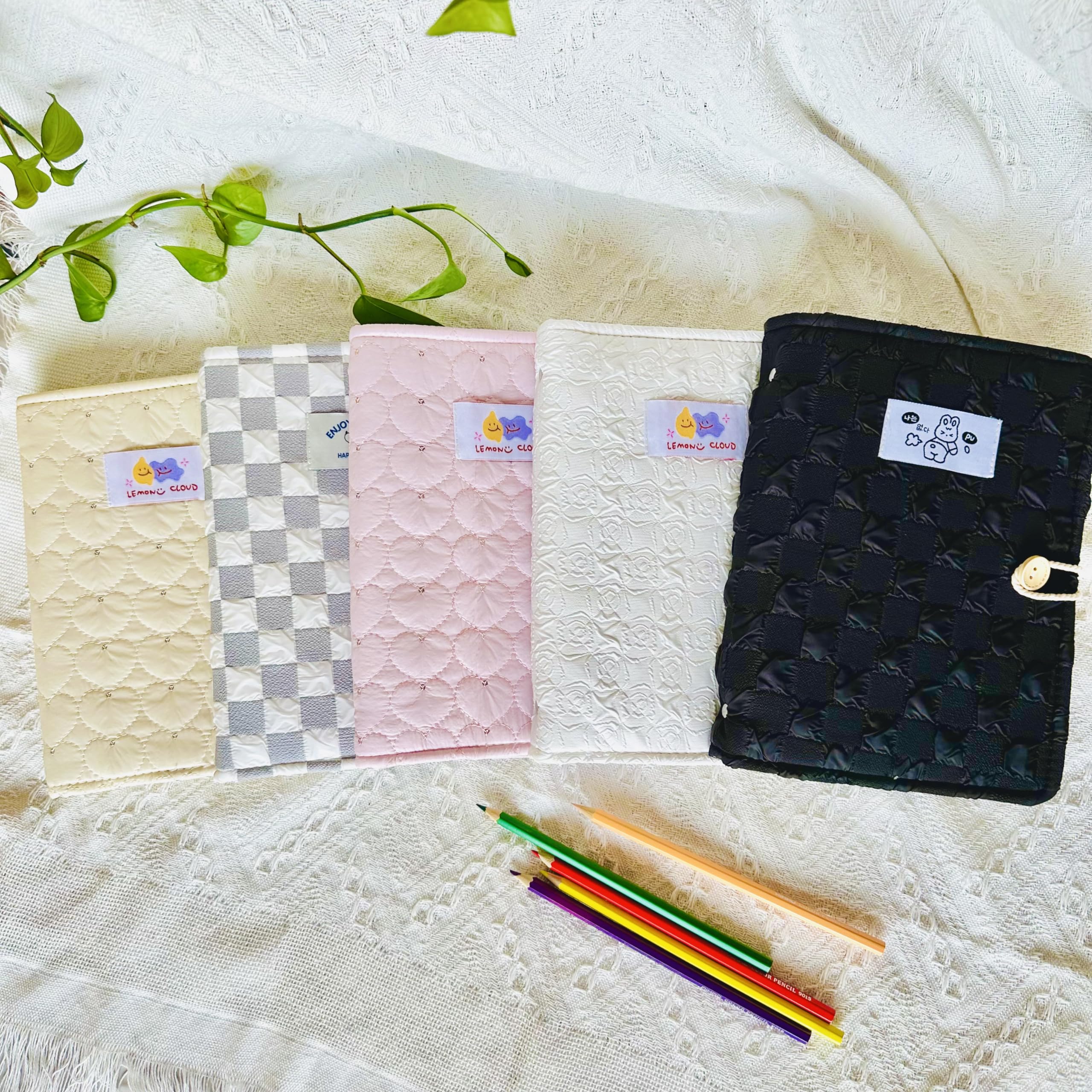Cloth Cover A5 Journal Notebook Refillable Loose Leaf Paper College Ruled Notebook