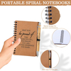 Mini Spiral Kraft Inspirational Notebook Employee Appreciation Gift Set with Ballpoint Pen