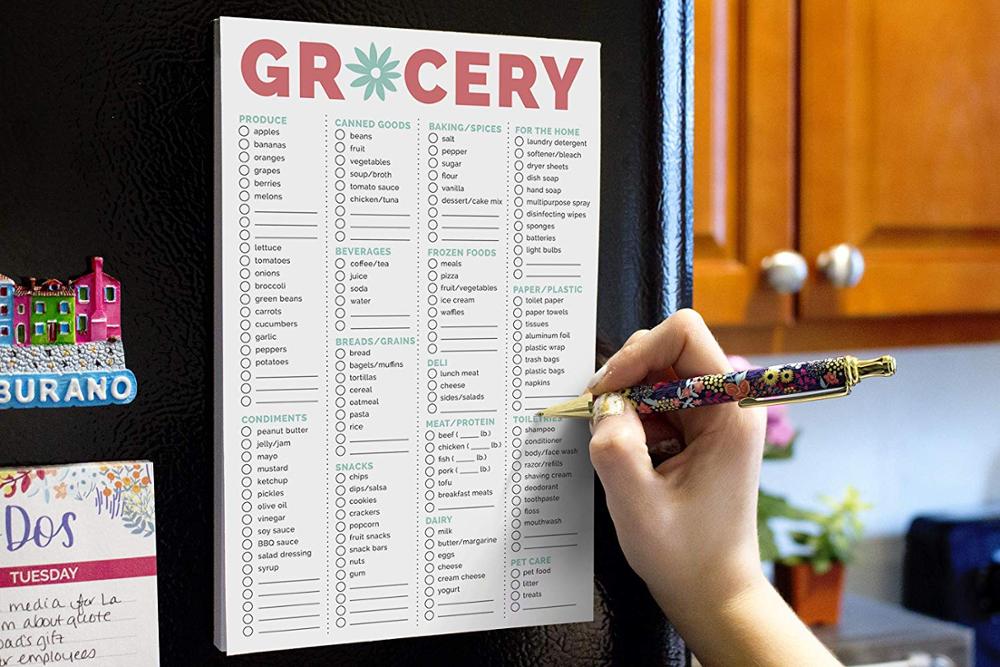 Daily planners Magnetic Grocery Shopping To Do List Pad Weekly Planning Food Organizer Fridge Magnet Planner 