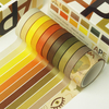 10 Rolls Rainbow Washi Tape 15mm Wide Set 