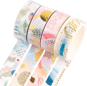 Gold Foil Washi Tape Custom Decorative for Art DIY Bujo Scrapbook Stickers