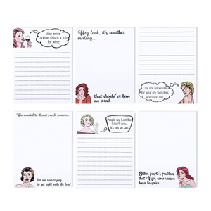 6 Pieces Funny Novelty Writting Memo Pads Personalized 5.5 x 4.25 Inch Notepads for Coworkers Office Staff