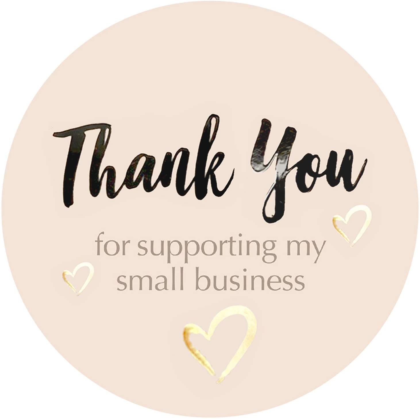Custom Text Thank You for Supporting My Small Business Stickers Label 