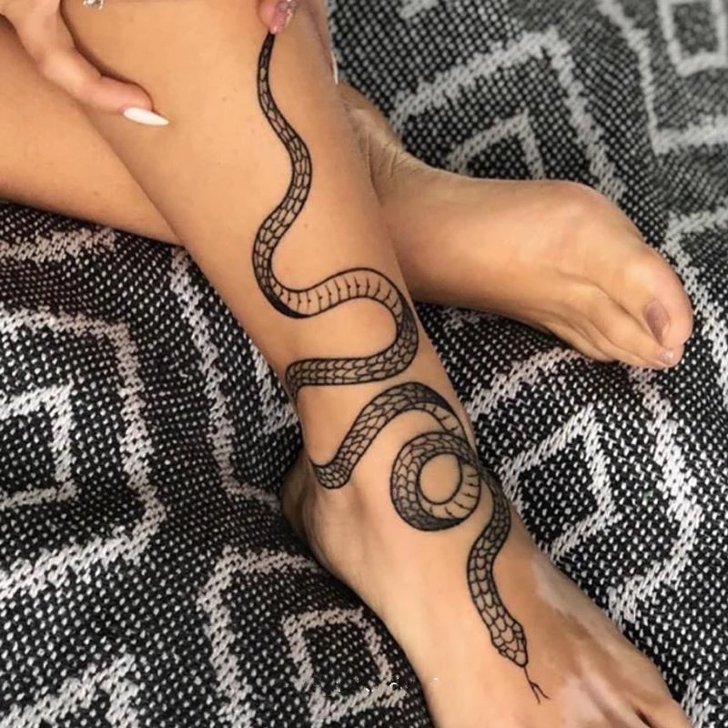 Custom Temporary Tattoo Sticker Sheet Waterproof Animals Fake Big Size Black Snake Stickers For Women Men Body Waist Arm Leg Buy Tattoo Sticker Adult Fake Tattoo Sticker Sheet Product On Wenzhou