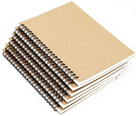 Hot Sale 6 Pack Brown Cover Spiral Canson Sketch Book Drawing Water Sketchbook Writing Painting Sketching Doodling