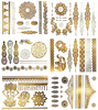 Non Toxic Skin Arm Custom Face Gold Sticker Temporary Tattoo