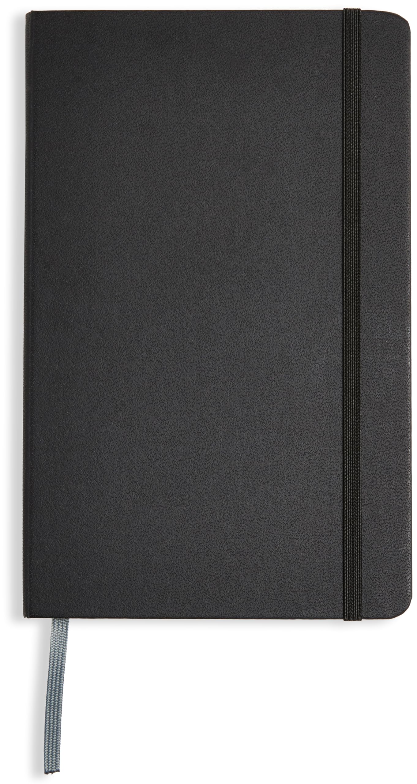 A5 Elastic Band Notebook Basics Classic Business Line Ruled Black Hardcover Notebook with Pocket