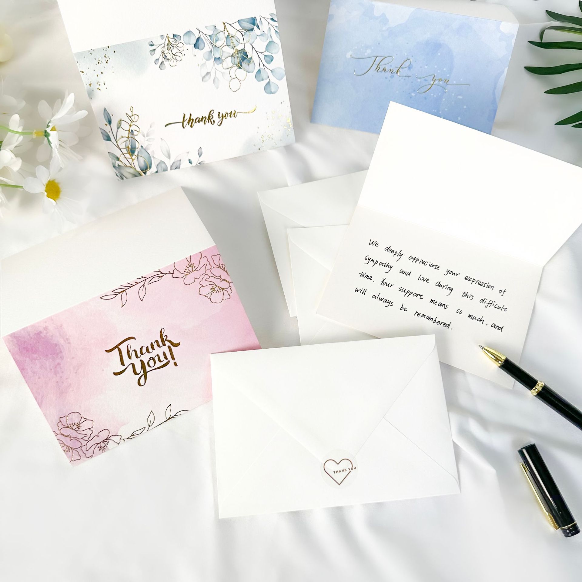 Personalized Cardboard Thank You Cards Custom with Logo And Envelope, Thank You for Your Order Card