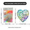 DIY Decorative Love Heart Shaped Transparent Holographic Glitter Stickers Laser Transparent Scrapbook Stickers