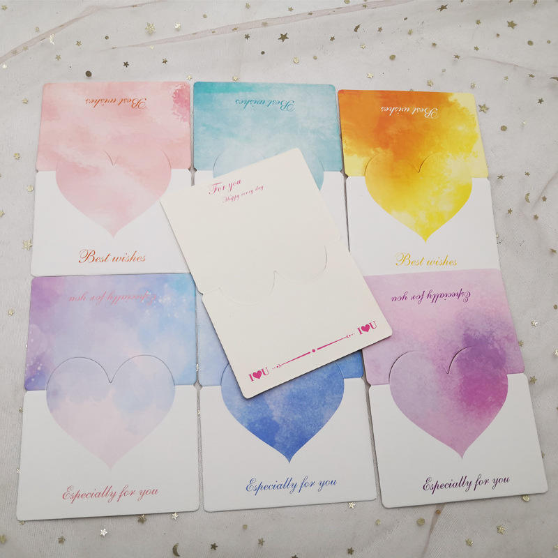 Creative Foldable Love Heart Shaped Greeting Cards Valentines Day Christmas Wedding Birthday Card for All Occasion