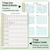 Spiral-Bound Laminated Cover A5 Spiral-Bound Fitness Planner Workout Journal Wellness Journal Notebook for Tracking Fitness