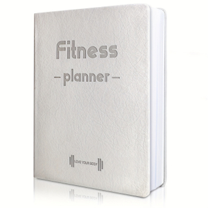 A5 Leatherette Fitness Planner Hardcover Workout Log Book to Track Exercise Progress for Women & Men
