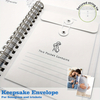Spiral Bound Pregnancy Journal with Floral Design Golden Foil Cover Ultrasound Photo Slot Memory Diary Gift For New Moms