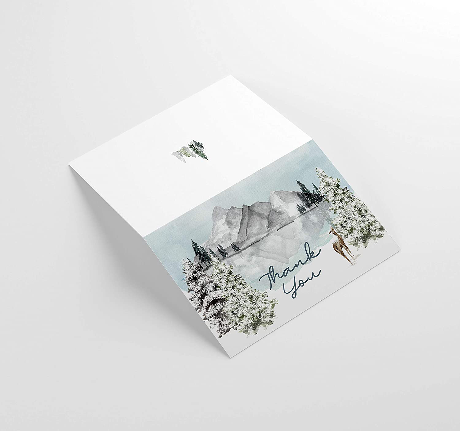 Funeral Thank You Cards with Message Inside, 25 Cards with Envelopes