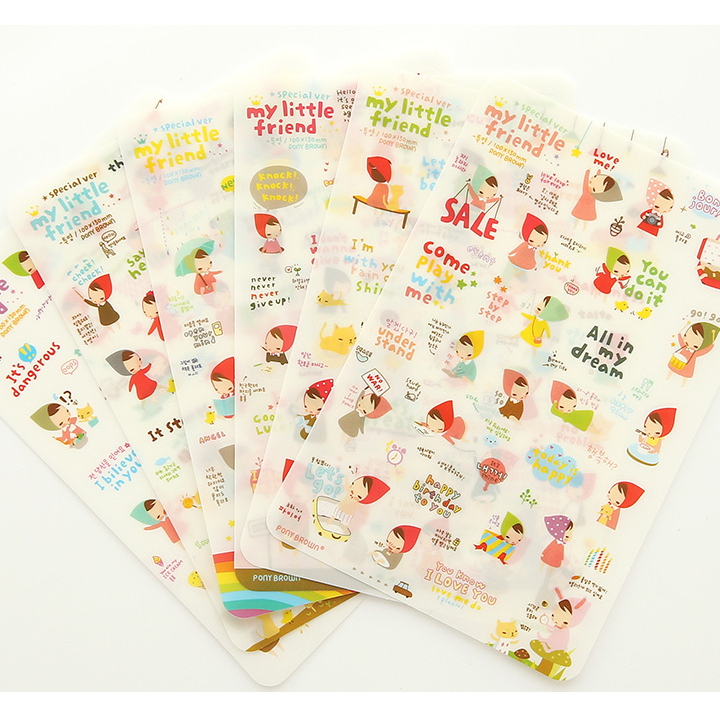 Cute Rabbit Cartoon Animals Kiss Cut Customized PVC Stickers