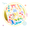 Kiss Cut Rainbow Series Custom Stickers 