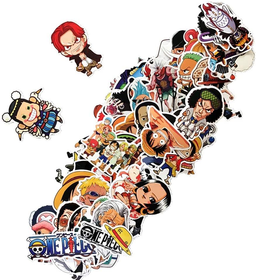 Aesthetic One Piece Anime Stickers Waterproof for Laptops