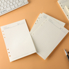Customized Filler Paper for Notebook Dotted Lined Blank Inner Pages for Loose-leaf Binder A4 A5 A6 6 Holes 9 Holes