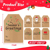 Kraft Stickers for Packaging Label Wholesale 6 Styles Brown Christmas Holiday Gift Packaging Sticker Label