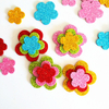EVA Foam Puffy Die Cut Rainbow Glitter Stickers Sparkle Flower Shaped Decoration