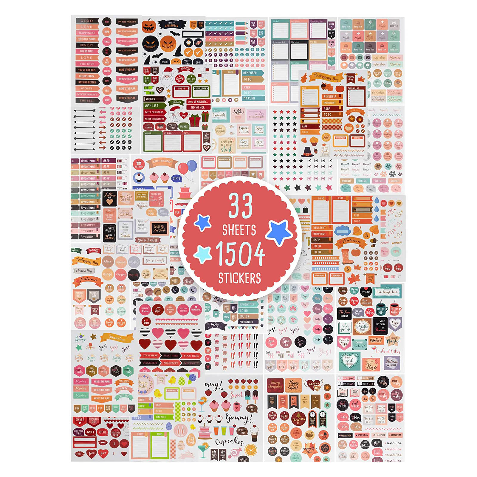 Aesthetic Planner Sticker Weekly Monthly Daily Calendar Planner Sticker