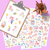 Cute Pink Unicorn Adhesive Stickers Rainbow Magical Star Unicorn Stickers for Girls Toddlers Birthday Invitations Envelopes Decorations 