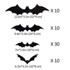 Halloween Bats Decoration, 4 Different Sizes Realistic PVC Black 3D Scary Bat Sticker