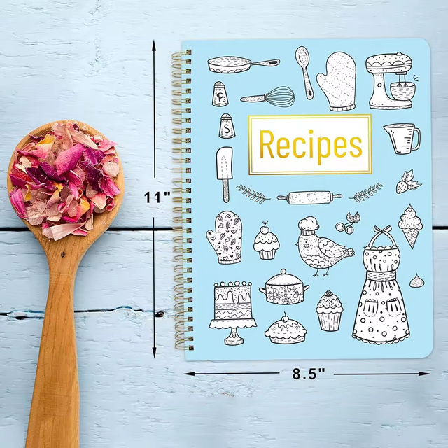Spiral Cute Family Recipe Blank Binder Books To Write in Your Own Recipes Cookbook Recipe Journal Notebook