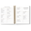 180° Lay Flat 2025-2026 Daily & Monthly Planner with Exercise Log Waterproof Leather Cover Ribbon Bookmark