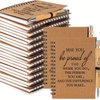 Mini Spiral Kraft Inspirational Notebook Employee Appreciation Gift Set with Ballpoint Pen