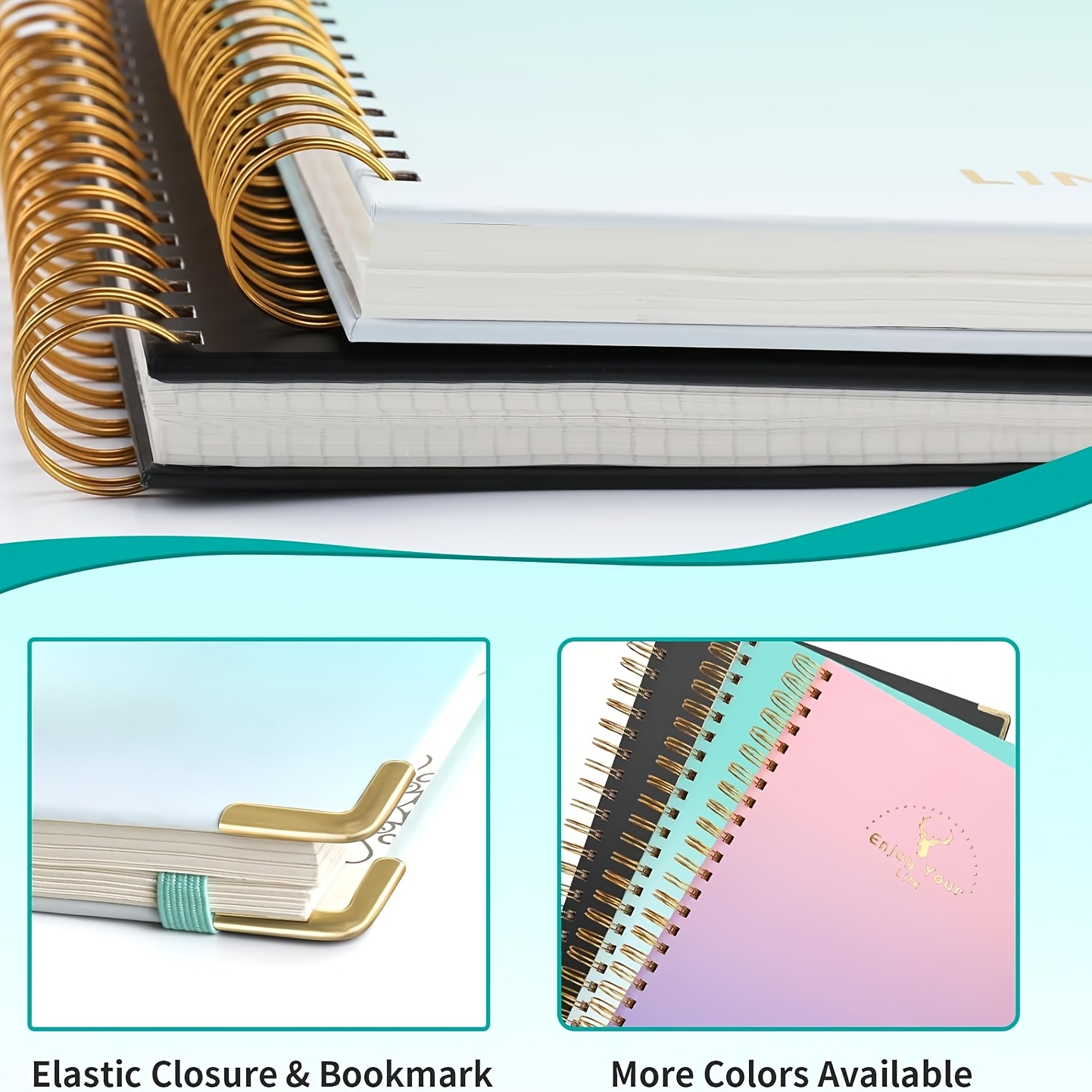 Minimalist A4 Spiral Notebook 120 GSM Dotted Paper Hardcover Journal for Work School and Personal Notes