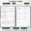 Spiral-Bound Undated Weekly & Monthly Planner 53 Week Agenda Journal Productivity Enhancing Stationery for Office Use