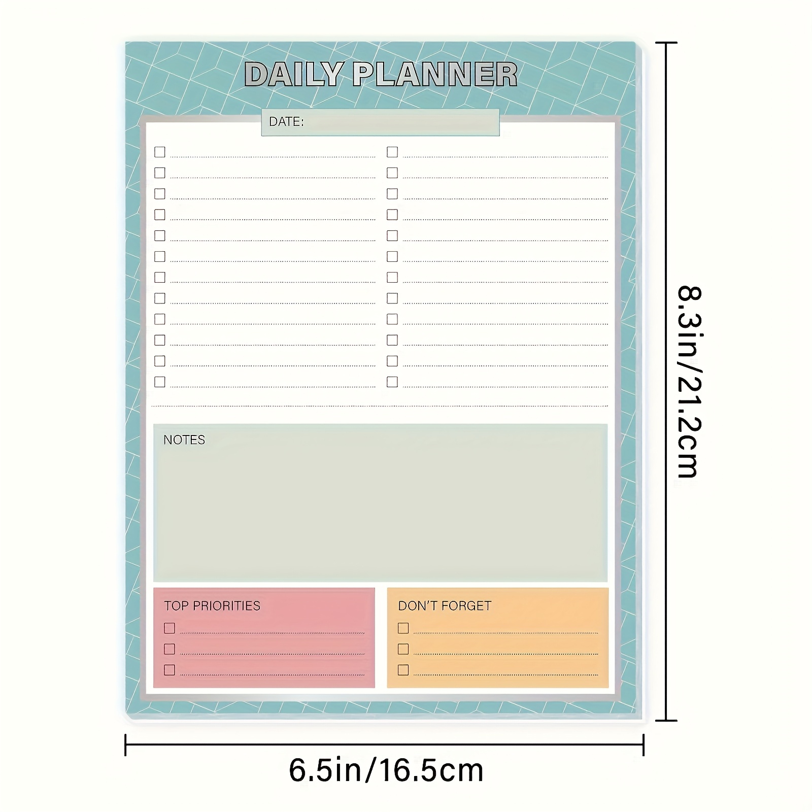 Custom Printing Undated Notepad for Daily Planning, Featuring a Checklist for Tasks And Goals