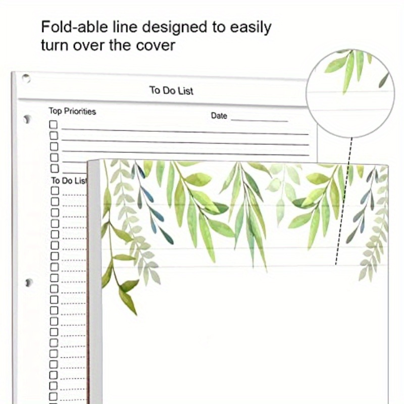 A4 Size To Do List Notepad Daily Task Planner with Checklist 52 Sheets Tear Off Note Pad with Calendar