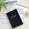 Black A5 Habit Notebook with PVC Cover Undated Daily, Weekly, Monthly Planner for Effective Goal Setting and Achievement
